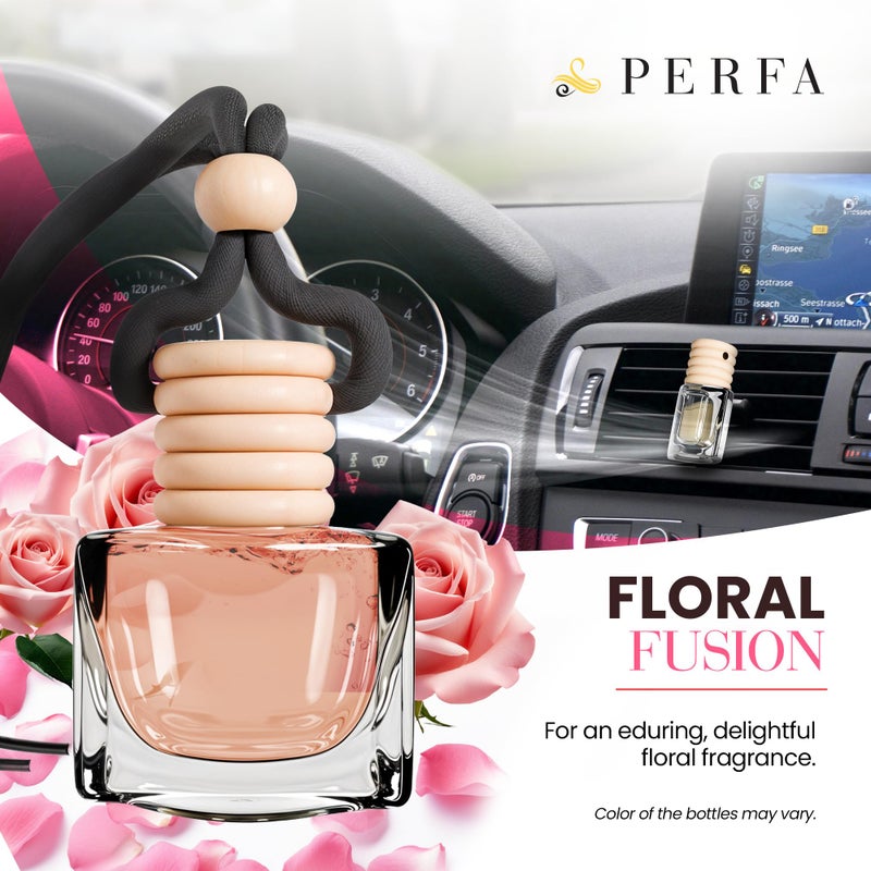 Perfa Car Air Fresheners for Women - Floral Fragrance Pack of 2 Long Lasting Car Air Freshener | Odor Eliminator Car Perfume Diffuser with Essential Oils | Car Air Freshener Vent Clip by Perfa - Image 2